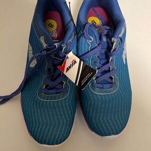 Avia Blue Running Sneakers with Purple Accents